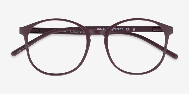 Days Matte Red PlastiqueMontures de lunettes de vue d'EyeBuyDirect, Vue Rapprochée