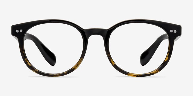 Achiever Brown Floral PlasticEyeglass Frames from EyeBuyDirect, Front View