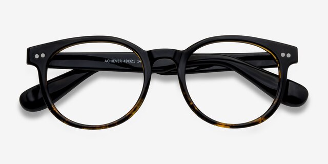 Achiever Brown Floral PlasticEyeglass Frames from EyeBuyDirect, Closed View