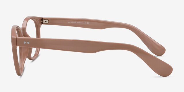 Achiever Rose Pink PlasticEyeglass Frames from EyeBuyDirect, Side View