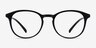 Brace Matte Black PlasticEyeglass Frames from EyeBuyDirect, Front View