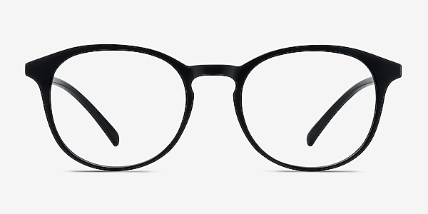 Brace Matte Black Plastic Eyeglass Frames