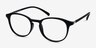 Brace Matte Black PlasticEyeglass Frames from EyeBuyDirect, Angle View