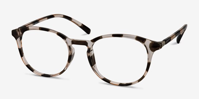 Brace Dark Brown PlasticEyeglass Frames from EyeBuyDirect, Angle View