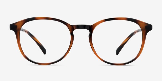 Brace Tortoise PlasticEyeglass Frames from EyeBuyDirect, Front View