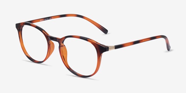 Brace Tortoise PlasticEyeglass Frames from EyeBuyDirect, Angle View
