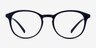 Brace Matte Navy PlasticEyeglass Frames from EyeBuyDirect, Front View