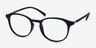 Brace Matte Navy PlasticEyeglass Frames from EyeBuyDirect, Angle View