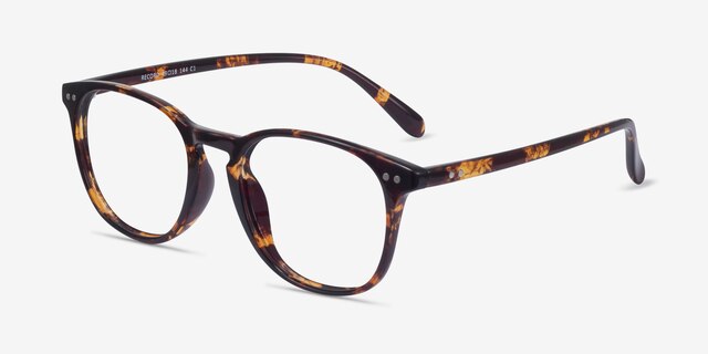 Record Floral PlasticEyeglass Frames from EyeBuyDirect, Angle View