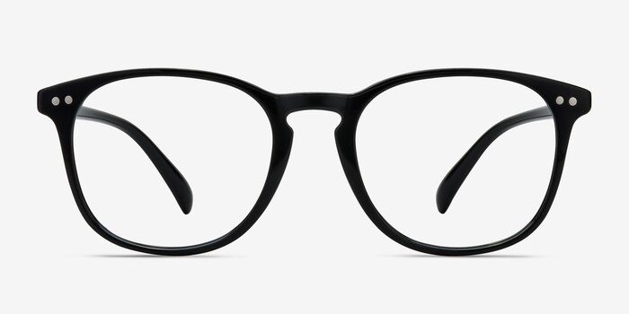 Record Black Plastic Eyeglass Frames from EyeBuyDirect