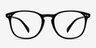 Record Noir PlastiqueMontures de lunettes de vue d'EyeBuyDirect, Vue de Face