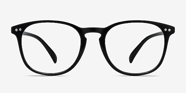 Record Black Plastic Eyeglass Frames