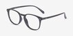 Record Black PlasticEyeglass Frames from EyeBuyDirect, Angle View