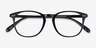 Record Noir PlastiqueMontures de lunettes de vue d'EyeBuyDirect, Vue Rapprochée