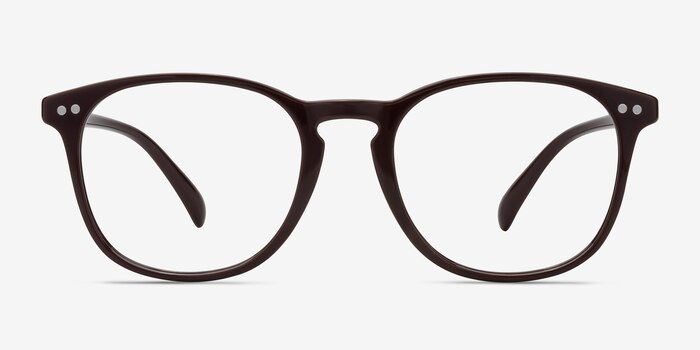 Record Dark Red Plastic Eyeglass Frames from EyeBuyDirect