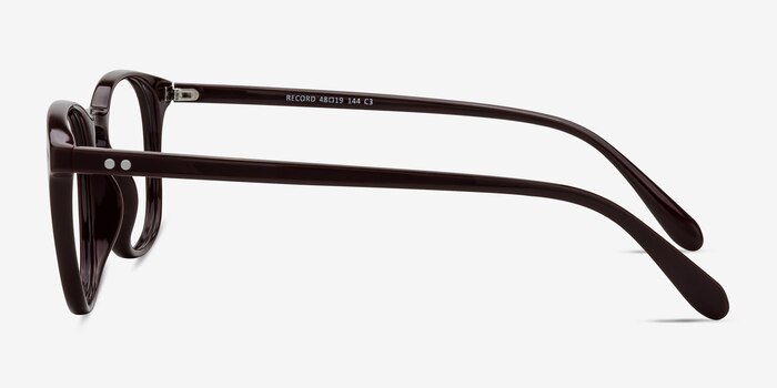 Record Dark Red Plastic Eyeglass Frames from EyeBuyDirect