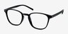 Saunter Black PlasticEyeglass Frames from EyeBuyDirect, Angle View