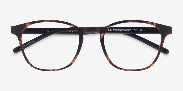 Saunter Swirled Amber PlastiqueMontures de lunettes de vue d'EyeBuyDirect, Vue Rapprochée