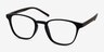Saunter Matte Black PlasticEyeglass Frames from EyeBuyDirect, Angle View