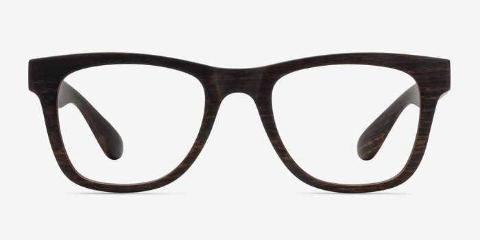Project Brown Striped Plastic Eyeglass Frames from EyeBuyDirect