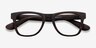 Project Brown Striped PlasticEyeglass Frames from EyeBuyDirect, Closed View