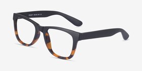 Project Black Tortoise Plastic Eyeglass Frames from EyeBuyDirect, Angle View