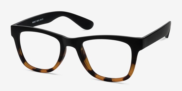 Project Black Tortoise PlastiqueMontures de lunettes de vue d'EyeBuyDirect, Vue d'Angle