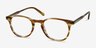 Symmetry Striped Caramel AcetateEyeglass Frames from EyeBuyDirect, Angle View