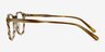 Symmetry Striped Caramel AcetateEyeglass Frames from EyeBuyDirect, Side View