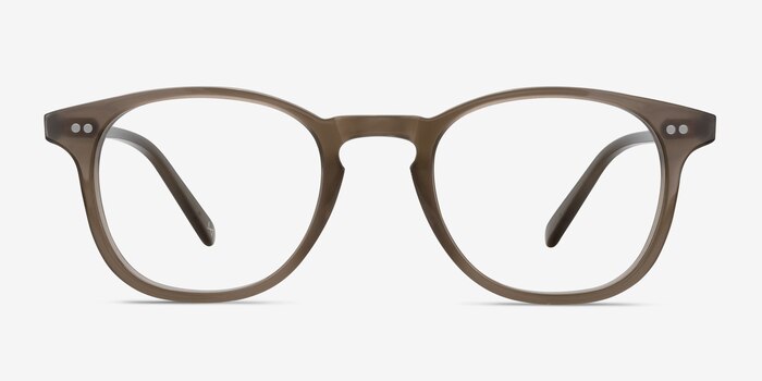 Symmetry Taupe Acetate Eyeglass Frames from EyeBuyDirect