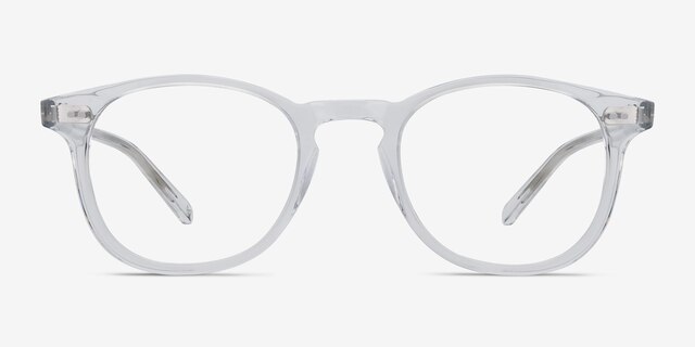 Symmetry Transparent AcétateMontures de lunettes de vue d'EyeBuyDirect, Vue de Face