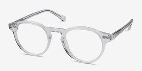 Theory Transparent Acétate Montures de lunettes de vue d'EyeBuyDirect, Vue d'Angle