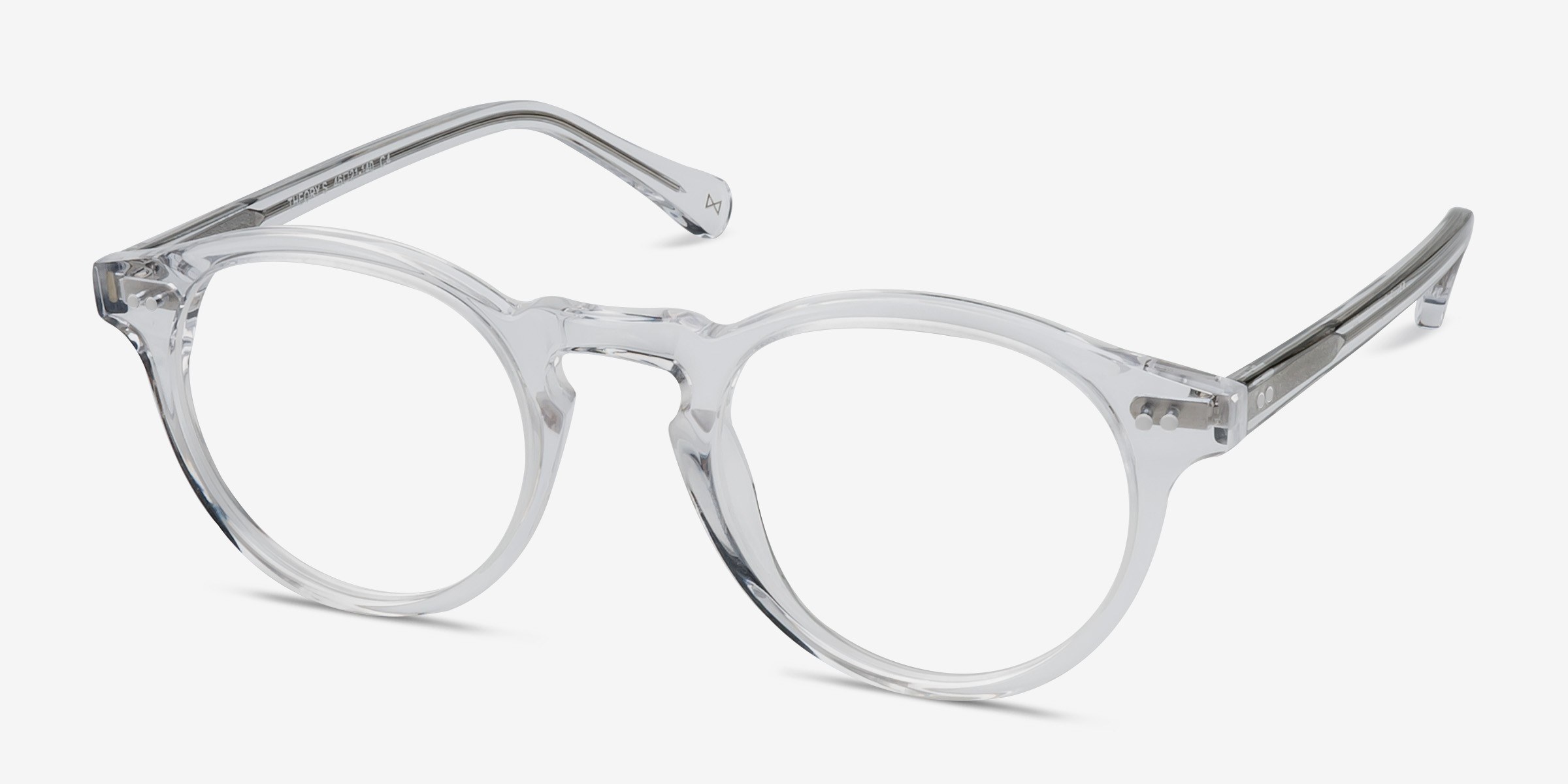 Theory Round Clear Full Rim Eyeglasses Eyebuydirect