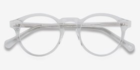 Theory Transparent Acétate Montures de lunettes de vue d'EyeBuyDirect, Vue Rapprochée