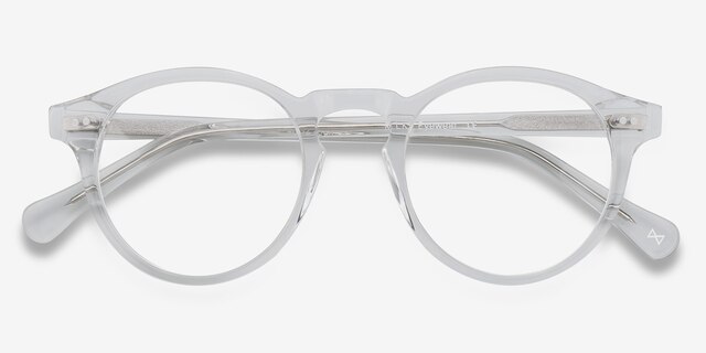 Theory Clear AcetateEyeglass Frames from EyeBuyDirect, Closed View