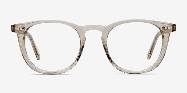 Aurora Champagne AcetateEyeglass Frames from EyeBuyDirect, Front View