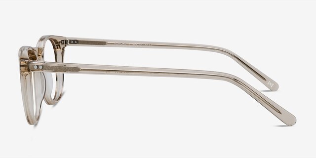 Aurora Champagne AcetateEyeglass Frames from EyeBuyDirect, Side View