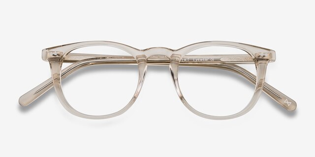 Aurora Champagne AcetateEyeglass Frames from EyeBuyDirect, Closed View