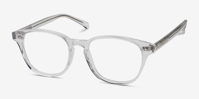 Lucid Transparent AcétateMontures de lunettes de vue d'EyeBuyDirect, Vue d'Angle