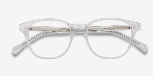 Lucid Transparent AcétateMontures de lunettes de vue d'EyeBuyDirect, Vue Rapprochée