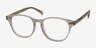 Lucid Clear Gray AcétateMontures de lunettes de vue d'EyeBuyDirect, Vue d'Angle
