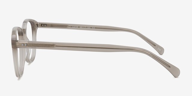 Lucid Clear Gray AcétateMontures de lunettes de vue d'EyeBuyDirect, Vue de Côté