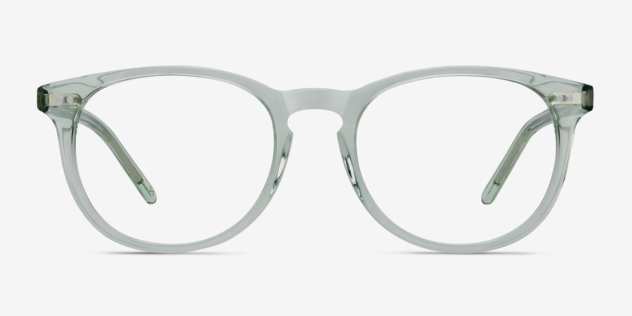 Aura Round Clear Jade Glasses for Women | Eyebuydirect
