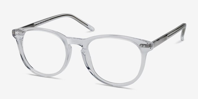 Aura Translucent AcétateMontures de lunettes de vue d'EyeBuyDirect, Vue d'Angle