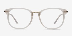Cosmo Blanche Plastic-metal Montures de lunettes de vue d'EyeBuyDirect, Vue de Face