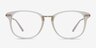 Cosmo Blanche Plastic-metalMontures de lunettes de vue d'EyeBuyDirect, Vue de Face