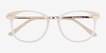 Cosmo White Plastic, MetalEyeglass Frames from EyeBuyDirect, Closed View