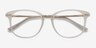 Cosmo Blanche Plastic-metalMontures de lunettes de vue d'EyeBuyDirect, Vue Rapprochée