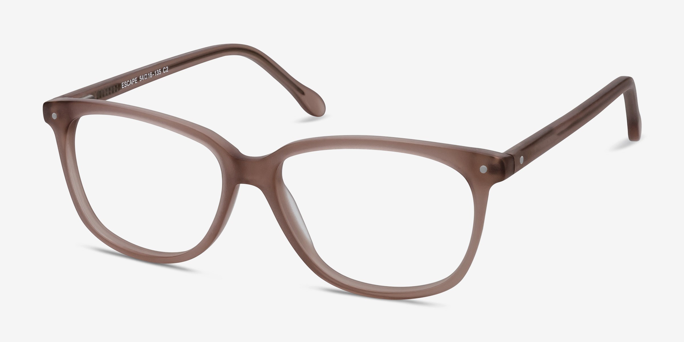 Escape Rectangle Matte Pink Glasses for Women Eyebuydirect Canada