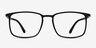 Structure Black PlasticEyeglass Frames from EyeBuyDirect, Front View